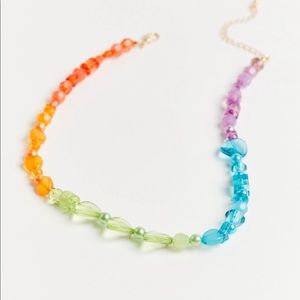 NEW Urban Outfitters rainbow beaded necklace